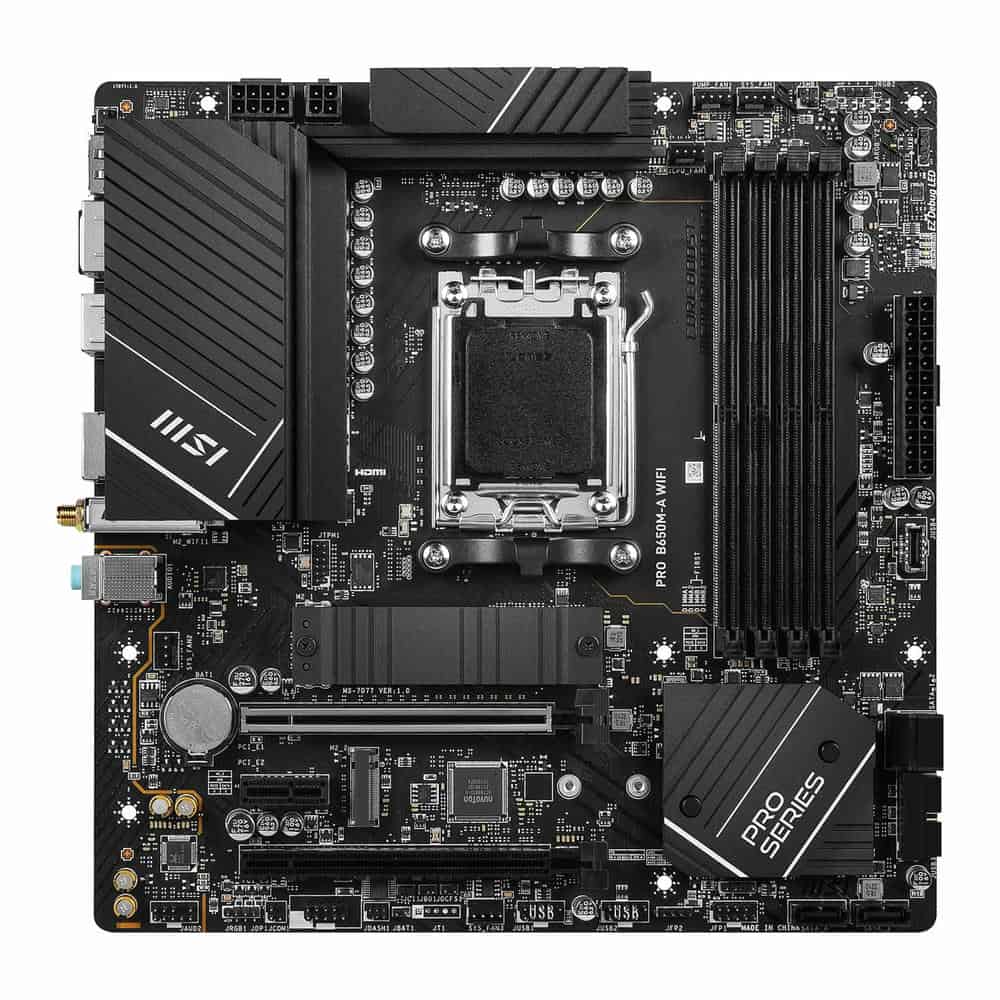 (image for) MSI AMD Ryzen PRO B650M-A WIFI6E AM5 PCIe 4.0 DDR5 MicroATX Motherboard